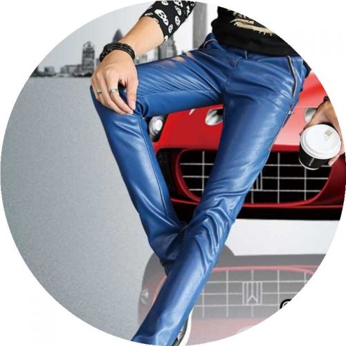 Pantalon cuir homme serré pour adolescent automne - Ref 1491218