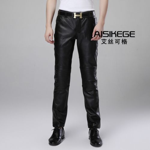 Pantalon cuir homme serré pour jeunesse hiver - Ref 1491234