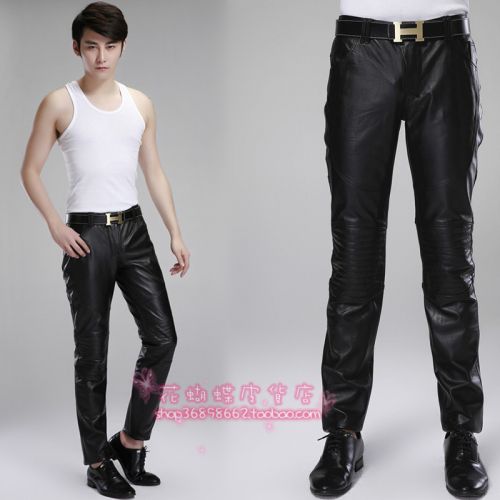 Pantalon cuir homme serré pour jeunesse hiver - Ref 1491235