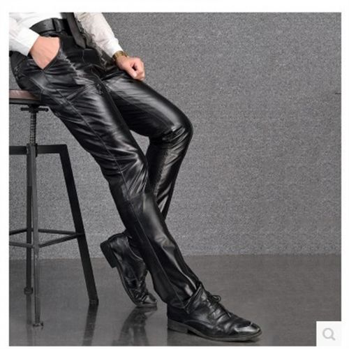 Pantalon cuir homme serré pour jeunesse hiver - Ref 1491241
