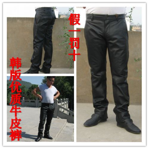 Pantalon cuir homme serré pour jeunesse automne - Ref 1491248