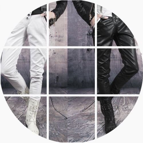 Pantalon cuir homme serré pour adolescent automne - Ref 1491297