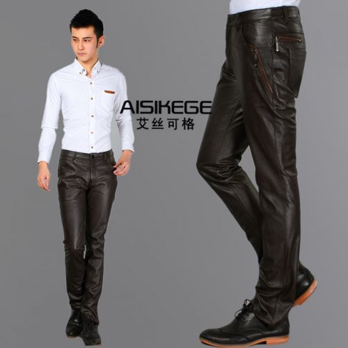 Pantalon cuir homme serré pour adolescent hiver - Ref 1491302