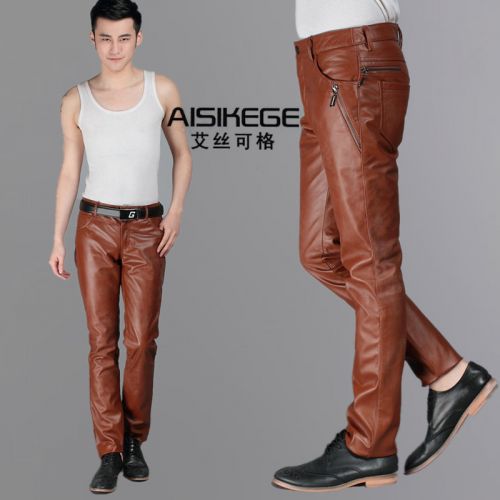 Pantalon cuir homme serré pour adolescent hiver - Ref 1491304