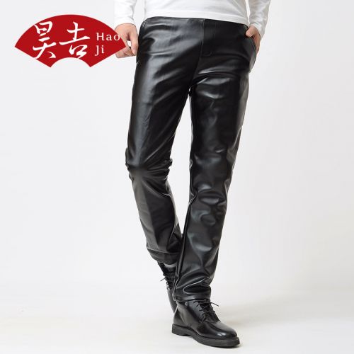 Pantalon cuir homme droit PU pour hiver - Ref 1491354