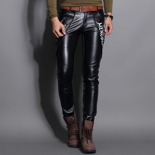 Pantalon cuir homme serré pour jeunesse hiver - Ref 1491388