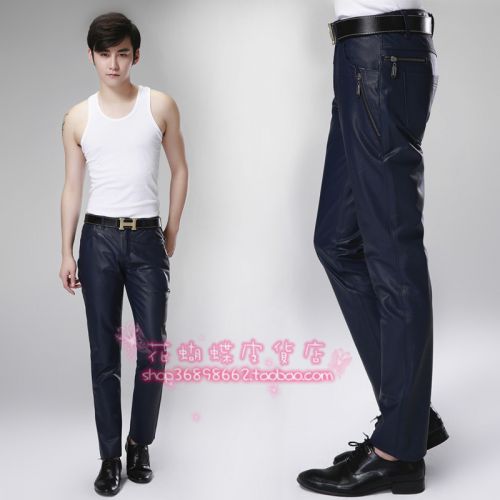 Pantalon cuir homme serré pour jeunesse hiver - Ref 1491394