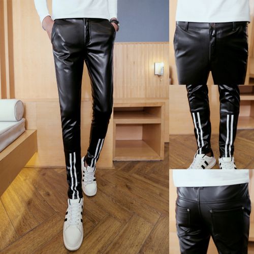Pantalon cuir homme droit pour adolescent PU automne - Ref 1491421