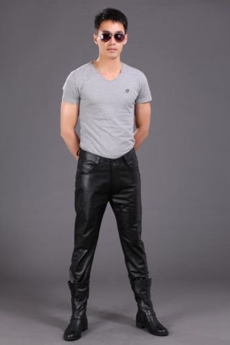 Pantalon cuir homme pantalons fuselés pour jeunesse hiver - Ref 1491457