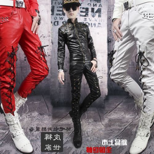 Pantalon cuir homme serré pour adolescent hiver - Ref 1491476