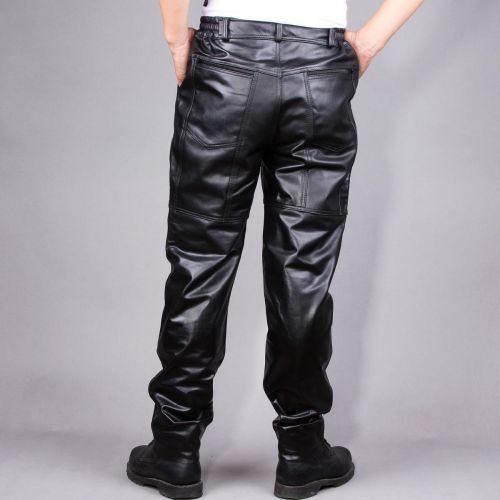 Pantalon cuir homme pantalons fuselés peau de chèvre pour hiver - Ref 1491524