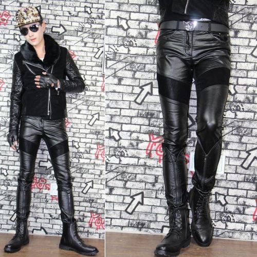 Pantalon cuir homme serré pour adolescent hiver - Ref 1491695