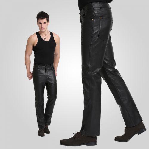 Pantalon cuir homme pantalons fuselés pour hiver - Ref 1491770