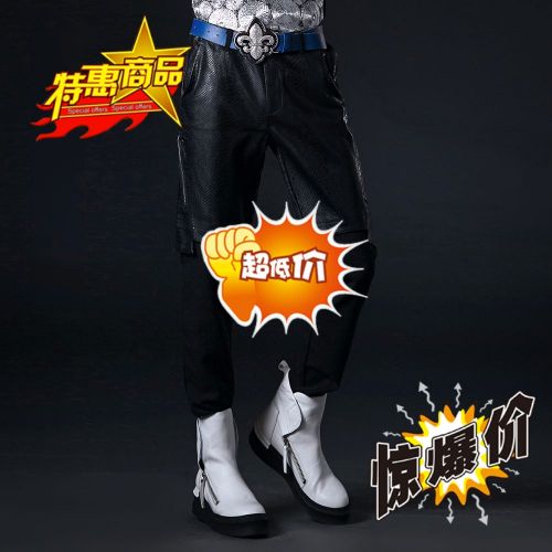 Pantalon cuir homme serré pour jeunesse ABCAAA Microfiber printemps - Ref 1491803