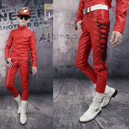 Pantalon cuir homme droit pour jeunesse automne - Ref 1491870