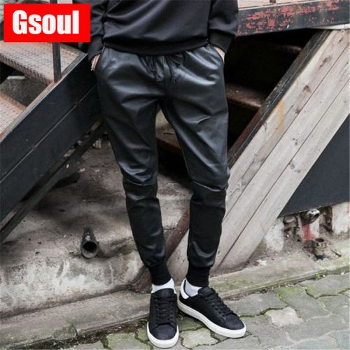 Pantalon cuir homme pantalons fuselés pour adolescent GSOUL automne - Ref 1491906