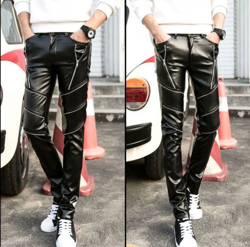 Pantalon cuir homme serré pour jeunesse hiver - Ref 1492000