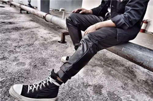 Pantalon cuir homme serré - Ref 1492011