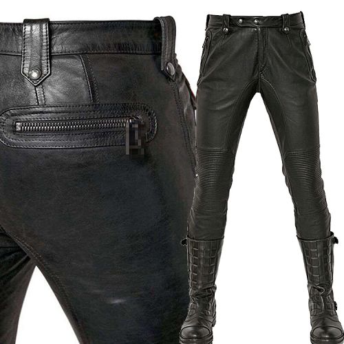 Pantalon cuir homme droit pour jeunesse automne - Ref 1492211