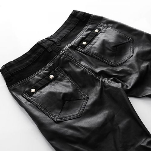 Pantalon cuir homme serré pour jeunesse PU hiver - Ref 1492281