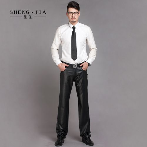 Pantalon cuir homme pantalons fuselés pour jeunesse hiver - Ref 1492332