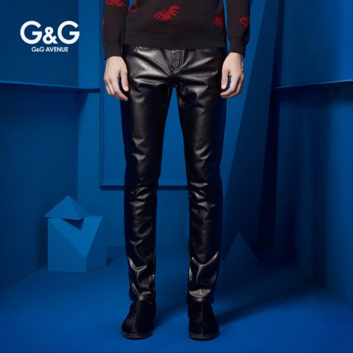 Pantalon cuir homme droit pour jeunesse GG AVENUE automne - Ref 1492357