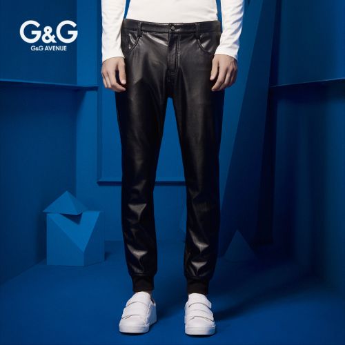 Pantalon cuir homme droit pour jeunesse GG AVENUE automne - Ref 1492358