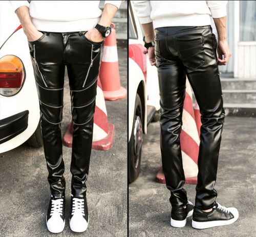 Pantalon cuir homme serré pour adolescent hiver - Ref 1492460