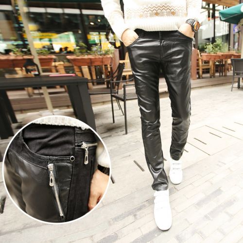 Pantalon cuir homme serré pour jeunesse hiver - Ref 1492502