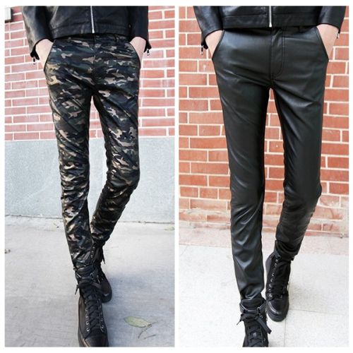 Pantalon cuir homme serré pour jeunesse hiver - Ref 1492516