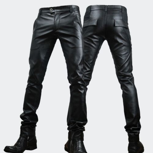 Pantalon cuir homme serré pour jeunesse AH.DING automne - Ref 1492550