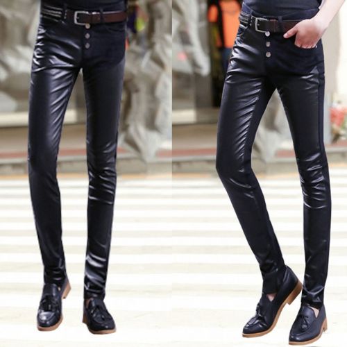 Pantalon cuir homme serré pour adolescent hiver - Ref 1492557