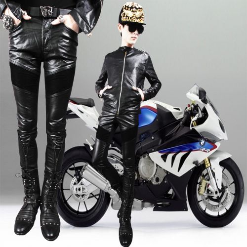 Pantalon cuir homme serré pour adolescent automne - Ref 1492621
