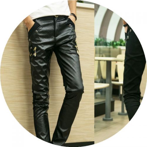 Pantalon cuir homme serré pour adolescent hiver - Ref 1492734