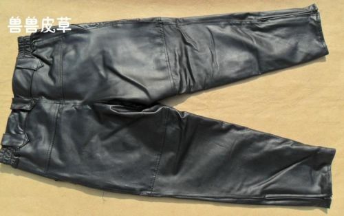 Pantalon cuir homme peau de porc pour hiver - Ref 1492751