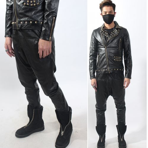 Pantalon cuir homme serré pour jeunesse hiver - Ref 1492791