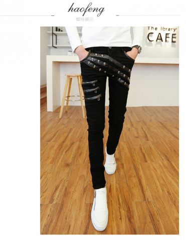 Pantalon cuir homme serré pour adolescent PU automne - Ref 1492809