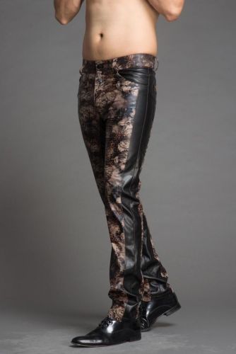 Pantalon cuir homme serré pour jeunesse hiver - Ref 1492813