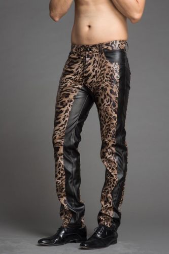 Pantalon cuir homme pantalons fuselés pour jeunesse hiver - Ref 1492822