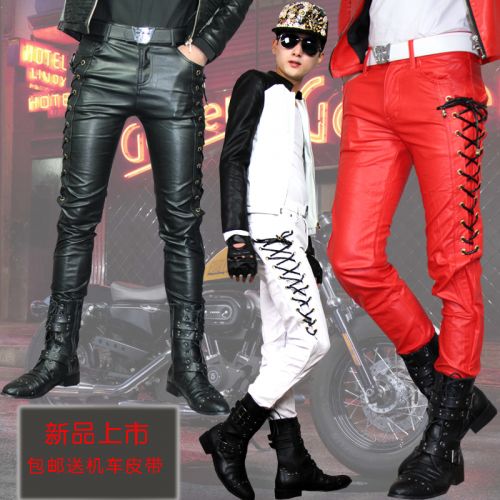 Pantalon cuir homme droit pour jeunesse automne - Ref 1492887