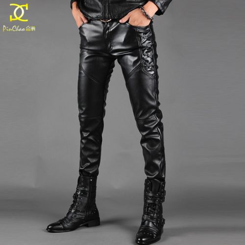 Pantalon cuir homme serré pour adolescent automne - Ref 1492917