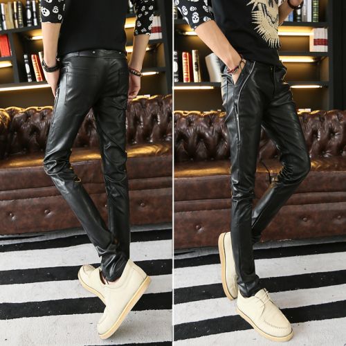 Pantalon cuir homme droit pour adolescent printemps - Ref 1492943