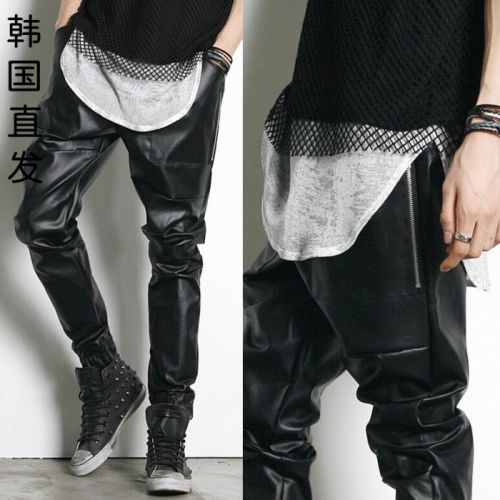 Pantalon cuir homme pantalons fuselés PU - Ref 1492993