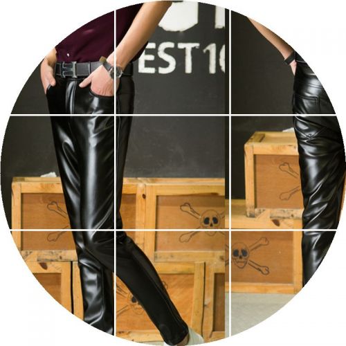 Pantalon cuir homme serré pour jeunesse automne - Ref 1493081