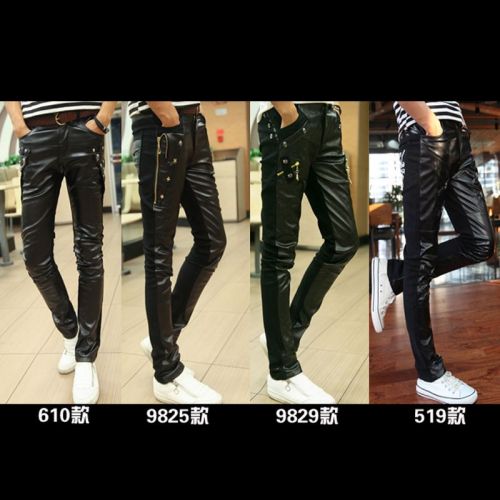 Pantalon cuir homme serré pour adolescent printemps - Ref 1493094