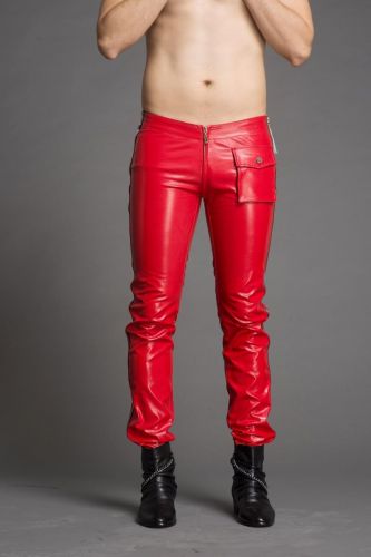 Pantalon cuir homme serré pour jeunesse hiver - Ref 1493361