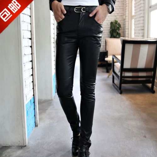 Pantalon cuir homme serré pour adolescent automne - Ref 1493375