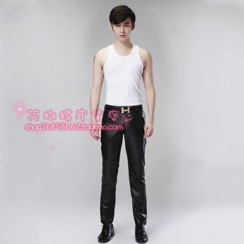 Pantalon cuir homme serré pour jeunesse hiver - Ref 1493411