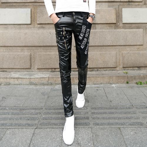 Pantalon cuir homme serré pour jeunesse hiver - Ref 1493424