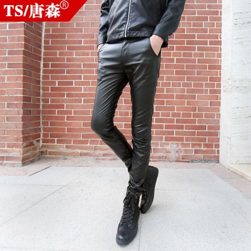 Pantalon cuir homme serré pour jeunesse automne - Ref 1493439